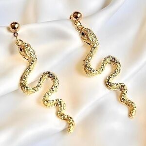 Gold Snake Earrings